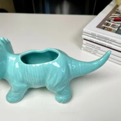 Blue Ceramic Triceratops Succulent Planter -Home Decoration 10 05fb0ed2 c124 43e6 9645 9d7564fc3b00