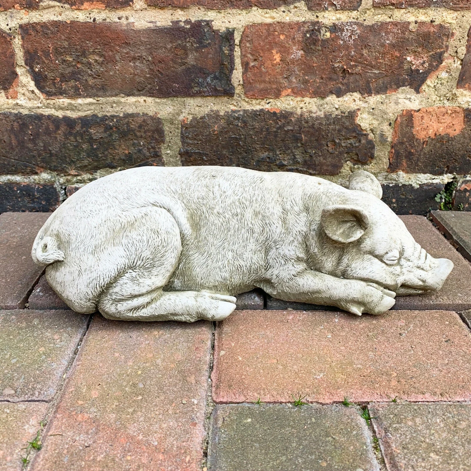 Stone Sleeping Pig Garden Sculpture 1 Stone Sleeping Pig Garden Sculpture