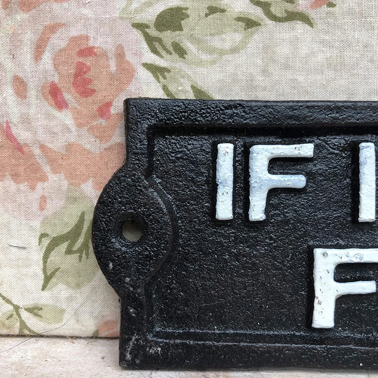 If It Barks Feed It Cast Iron Wall Sign 2 If It Barks Feed It Cast Iron Wall Sign - Image 2