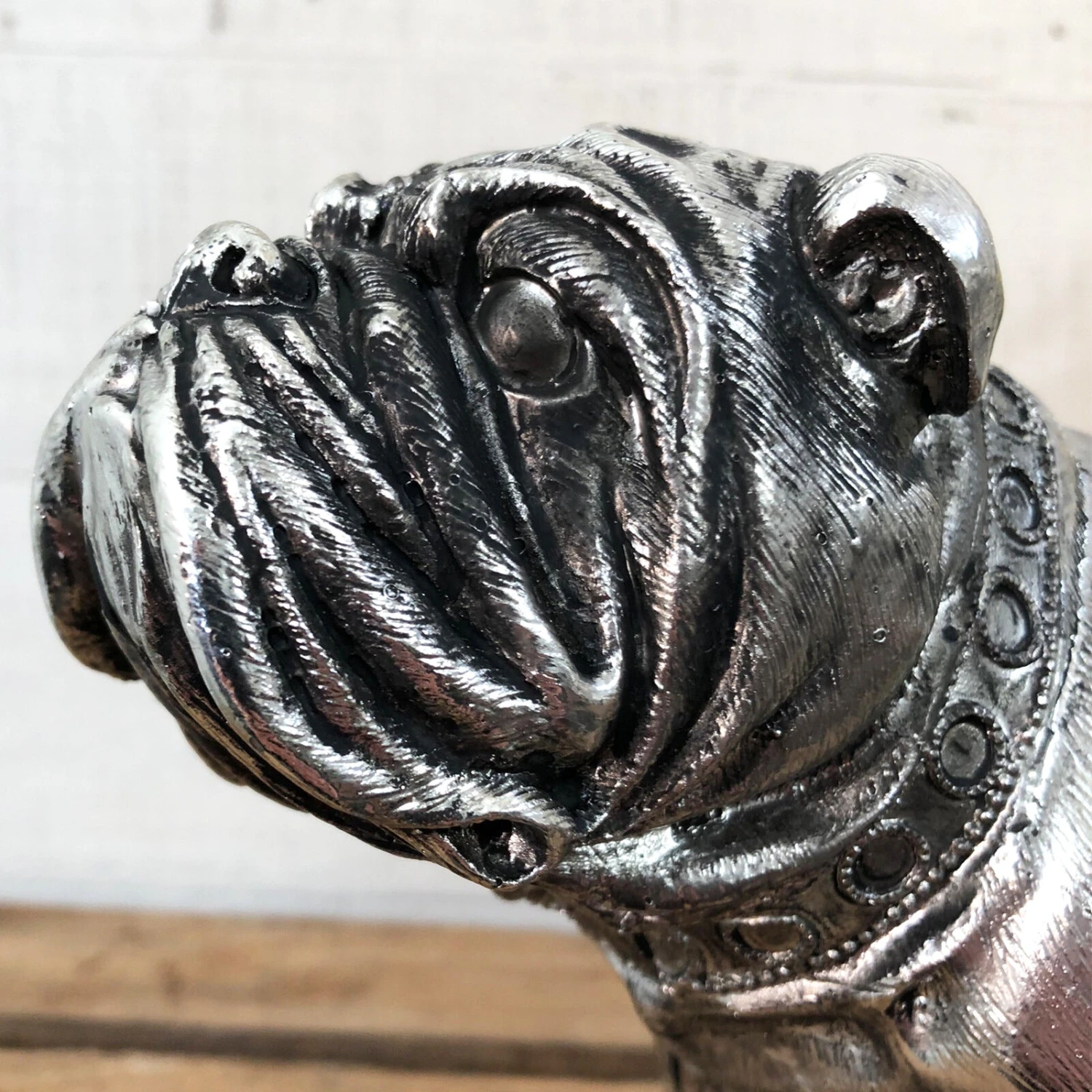 Silver English Bulldog Ornament 3 Silver English Bulldog Ornament - Image 3