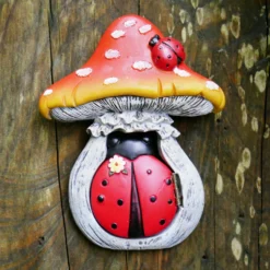 Fairy Ladybird Mushroom Door Ornament