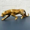 Geometric Gold Leopard Ornament 46cm