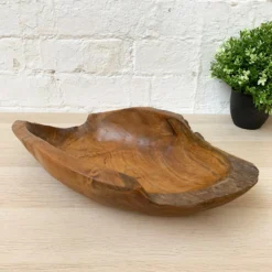 Teak Root Wood Long Bowl 35cm 13 Teak Root Wood Long Bowl 35cm -Home Decoration 1 68d61905 d91c 42dd a7dd bf9d918f4f44