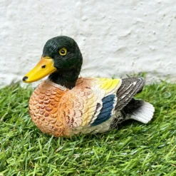Miniature Colourful Content Duck Figurine