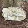 Stone Angel Fairy Writing Garden Wall Hanging Plaque 18cm