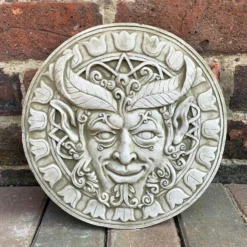 Stone Wiccan Face Wall Plaque 30cm