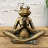 Gold Yoga Frog Ornament 15cm