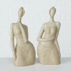 Set Of 2 Stone Bikini Women Figurines