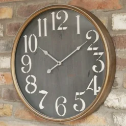 Industrial Metal Wall Clock 48cm