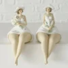 Resin Natural Women Figurines Set Of 2
