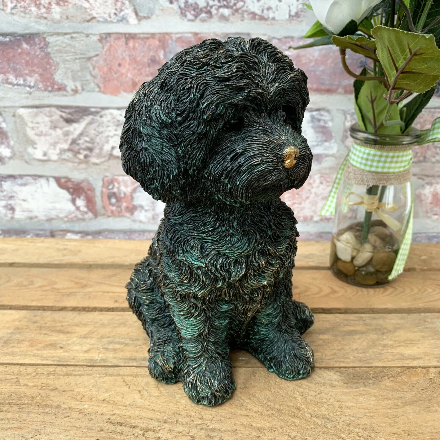 Sitting Labradoodle Dog Ornament 20cm 2 Sitting Labradoodle Dog Ornament 20cm - Image 2