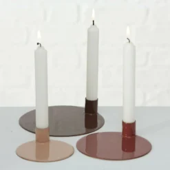 Metallic Pink Candlestick Holders Set Of 3 -Home Decoration 27 c78a5804 576c 4688 9971 a0cb6dad2077