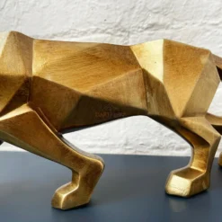 Geometric Gold Leopard Ornament 46cm -Home Decoration 38 f3f19c7f 6a2b 46fb 997a 65f3d5750318