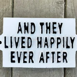 White Cast Iron 'Lived Happily Ever After' Wall Sign 17cm -Home Decoration 3 2a553fbd f11f 4768 b5c1 6cbf84473939