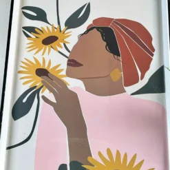Woman & Sunflowers Framed Print Wall Art -Home Decoration 3 346078fc ca0e 4518 b46b f09b6bc2d3b4