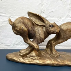 Resin Bronze Two Jumping Hares Sculpture -Home Decoration 3 7473861a 602b 4af6 84bc dc61cbfa258b