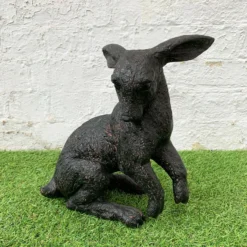 Bronze Effect Resin Sitting Hare Outdoor Garden Statues -Home Decoration 3 a98914df ea99 4fe4 8dd8 4b6f9152475f