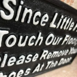 Fingers Please Remove Shoes Cast Iron Wall Sign -Home Decoration 40 4c800f94 c56f 4ad5 82dc 8080c0fcce28