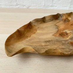 Teak Root Wood Flat Leaf Shaped Bowl 39cm -Home Decoration 49 bfa31e62 114f 4d2b 863b 51b35be88fc9