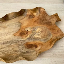 Teak Root Wood Flat Leaf Shaped Bowl 39cm -Home Decoration 50 c8ab768b be46 482f ba29 8282e27b29bb