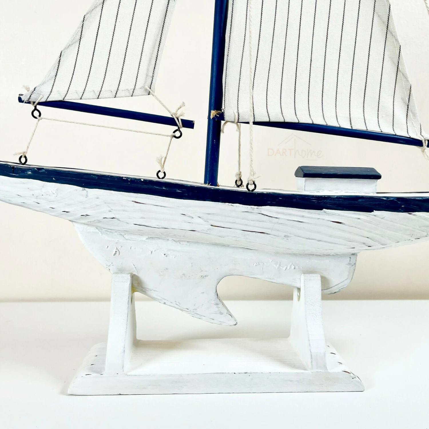 White Sailing Yacht Collectable Model Ornament 66cm 3 White Sailing Yacht Collectable Model Ornament 66cm - Image 3