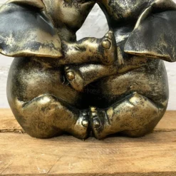 Distressed Gold Resin Love Elephant Ornament 11 Distressed Gold Resin Love Elephant Ornament -Home Decoration 55 876cee9d bfef 44a5 b493 a445e312a4e4