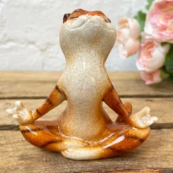 Ceramic Sitting Yoga Ginger Cat Novelty Sculpture -Home Decoration 59 43493117 b33e 4ab7 b5b4 b7f5b52741df