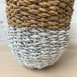 Set Of 3 Two Tone Lined Seagrass Planters 13 Set Of 3 Two Tone Lined Seagrass Planters -Home Decoration 5 88e92926 4ebf 4902 953c ca88da4768e8