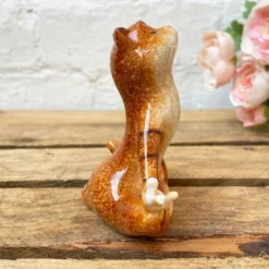Ceramic Sitting Yoga Ginger Cat Novelty Sculpture -Home Decoration 60 98758558 1d95 4fd1 810e 7d2ac537fc6d