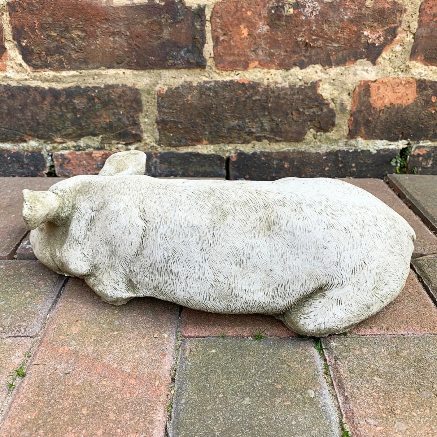 Stone Sleeping Pig Garden Sculpture 2 Stone Sleeping Pig Garden Sculpture - Image 2