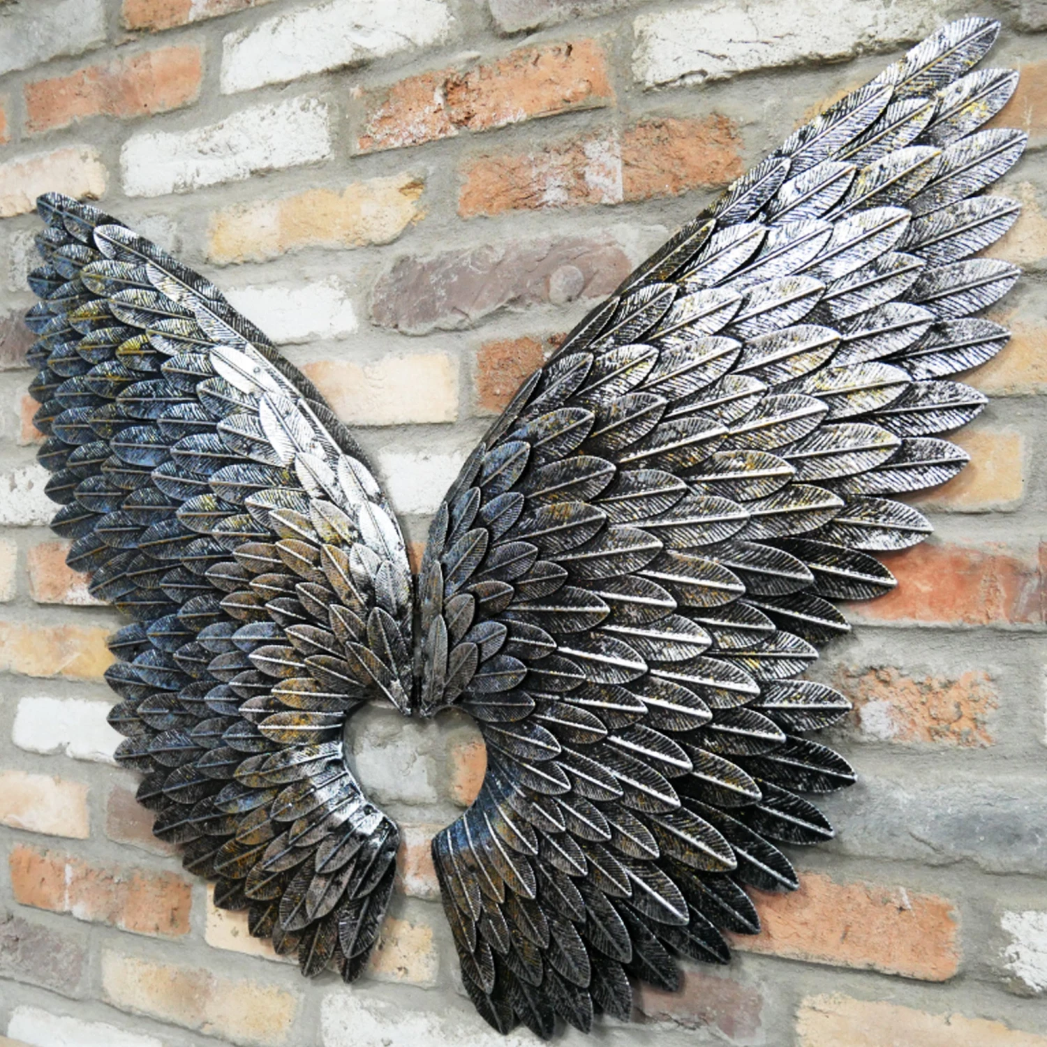 Silver Angel Wings Wall Art 2 Silver Angel Wings Wall Art - Image 2