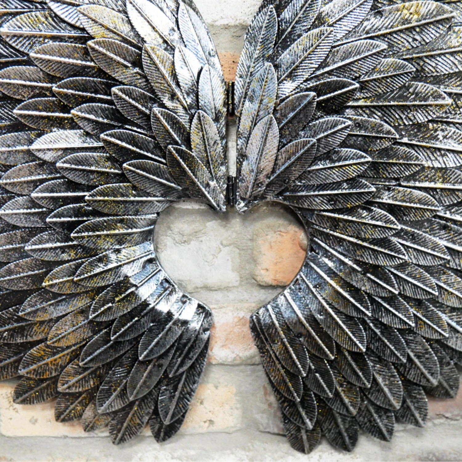 Silver Angel Wings Wall Art 4 Silver Angel Wings Wall Art - Image 4