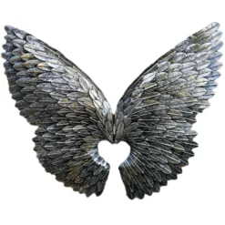 Silver Angel Wings Wall Art 9 Silver Angel Wings Wall Art -Home Decoration 7204 5