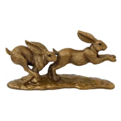 Resin Bronze Two Jumping Hares Sculpture -Home Decoration 7 ef148469 299a 46a7 96dd d2da8aa1e45b