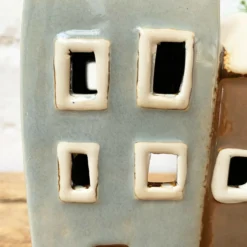 Ceramic 2 Houses Tea Light Holder -Home Decoration 80 4deedf94 9cb6 4ef8 b58d a66f614bc9f5