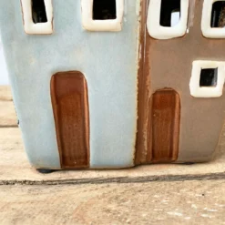Ceramic 2 Houses Tea Light Holder -Home Decoration 81 ffafeb25 734f 4cb2 8823 fcb77f3df1ae