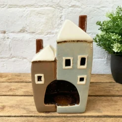 Ceramic 2 Houses Tea Light Holder -Home Decoration 82 4ead8eed 4ae1 43cd 80f0 02da19acb98e