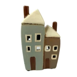 Ceramic 2 Houses Tea Light Holder -Home Decoration 83 725cc88e 73e0 4f9f b56e c0dd4dd8f27e