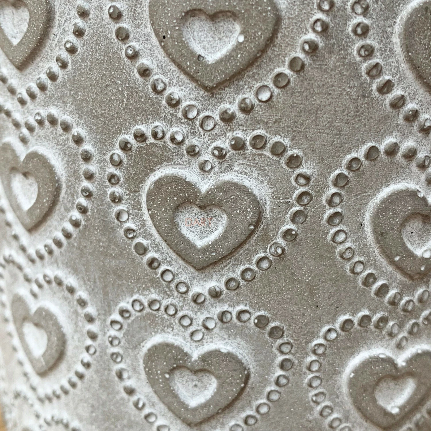 Cement Mini Hearts Plant Pot Cover 2 Cement Mini Hearts Plant Pot Cover - Image 2