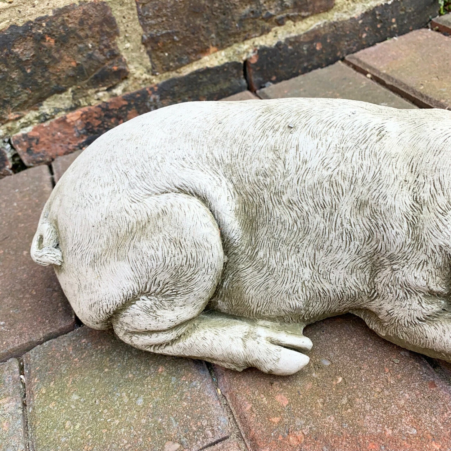 Stone Sleeping Pig Garden Sculpture 4 Stone Sleeping Pig Garden Sculpture - Image 4