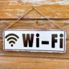 White Metal WiFi Sign