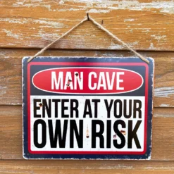 Metal Enter At Your Own Risk Sign