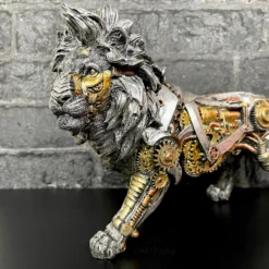 Silver Steampunk Lion Ornament -Home Decoration IMG 2788.JPEG edited146
