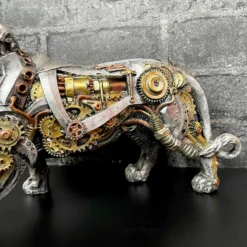 Silver Steampunk Lion Ornament -Home Decoration IMG 2789.JPEG edited147