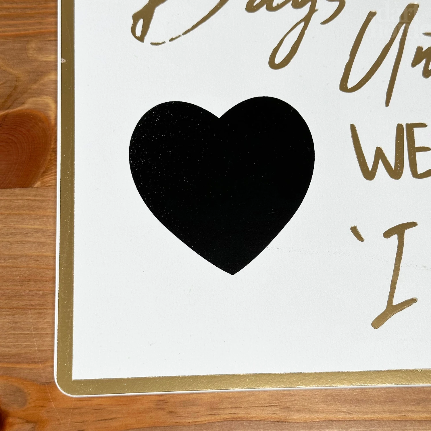Gold Script Wedding Day Countdown Plaque 3 Gold Script Wedding Day Countdown Plaque - Image 3