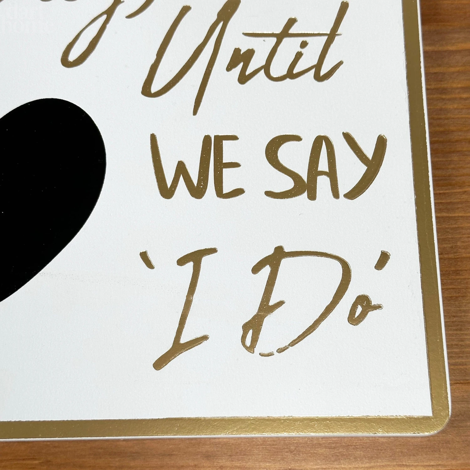 Gold Script Wedding Day Countdown Plaque 4 Gold Script Wedding Day Countdown Plaque - Image 4
