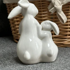 White Easter Rabbits Figurine -Home Decoration IMG 4100 scaled