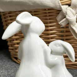 White Easter Rabbits Figurine -Home Decoration IMG 4101 scaled