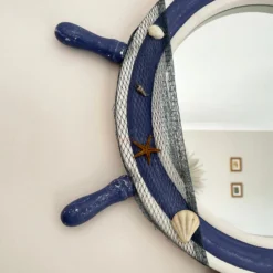 Wooden Ships Wheel Wall Mirror 60cm 7 Wooden Ships Wheel Wall Mirror 60cm -Home Decoration IMG 5194.JPEG edited61