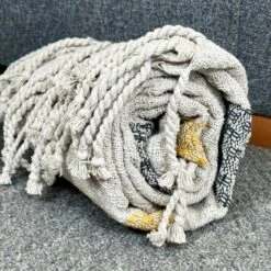 Striped Cotton Throw 130x170cm -Home Decoration IMG 5255 JPEG